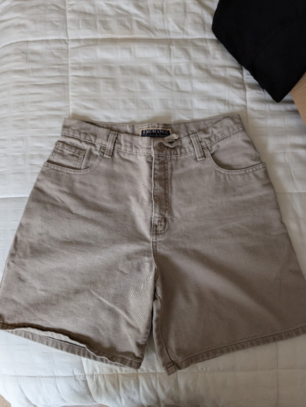 EXCHANGE Beige/Tan High-Rise Jean Shorts